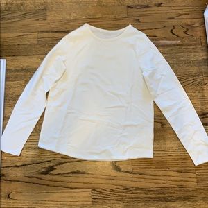 White Girls XL Lands end Long sleeve tee shirt